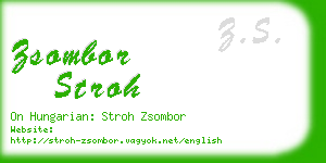 zsombor stroh business card